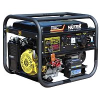 Бензогенератор Huter DY6500LX с колёсами и аккумулятором картинка